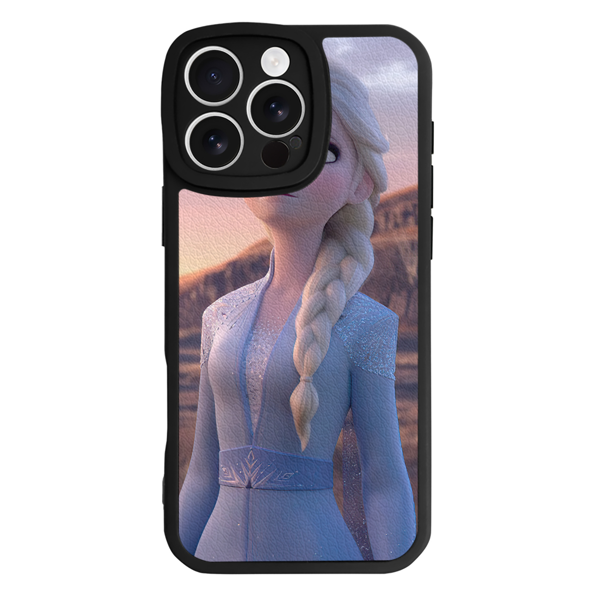 （画像用） アナと雪の女王 アンナ エルサ Frozen Anna Elsa 【iPhone 16シリーズ対応】シリコンスマホケース（レザー調） 材質：シリコン